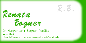 renata bogner business card
