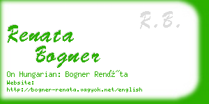 renata bogner business card